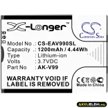 Utángyártott Emporia mobil Li-ion akkumulátor 3.7V 1200mAh AK-V99 - CameronSino