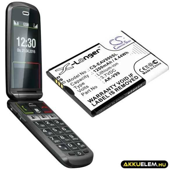 Utángyártott Emporia mobil Li-ion akkumulátor 3.7V 1200mAh AK-V99 - CameronSino