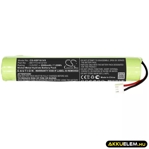 Utángyártott Brush porszívó Ni-MH akkumulátor 3.6V 2000mAh - CameronSino