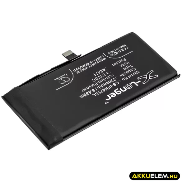 Utángyártott Apple mobil Li-Polymer akkumulátor 3.83V 2200mAh A2471 - CameronSino