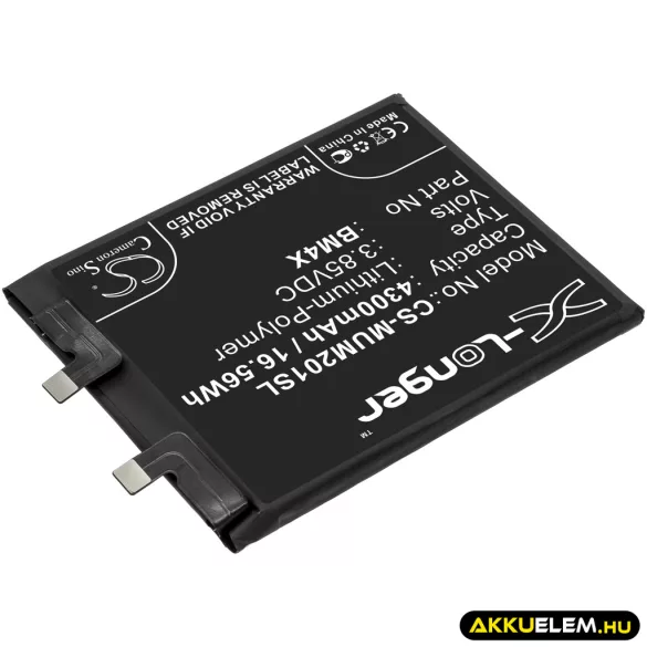 Utángyártott Xiaomi mobil Li-Polymer akkumulátor 3.85V 4300mAh BM4X - CameronSino