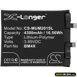Utángyártott Xiaomi mobil Li-Polymer akkumulátor 3.85V 4300mAh BM4X - CameronSino