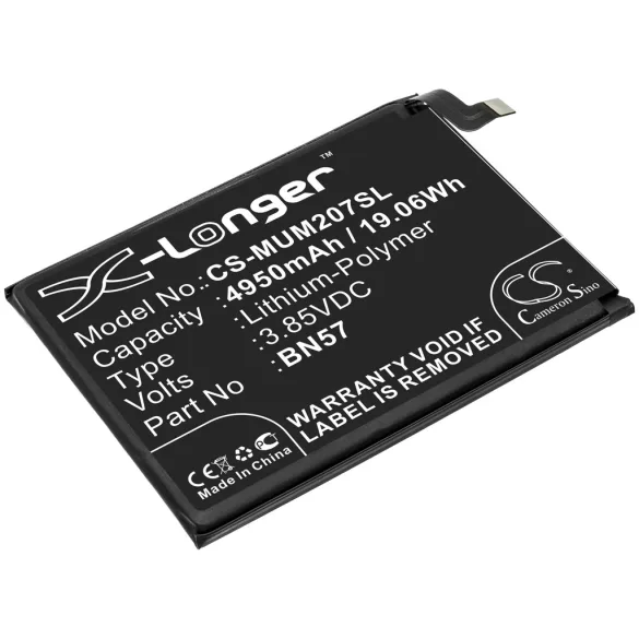 Utángyártott Poco mobil Li-Polymer akkumulátor 3.85V 4950mAh BN57 - CameronSino