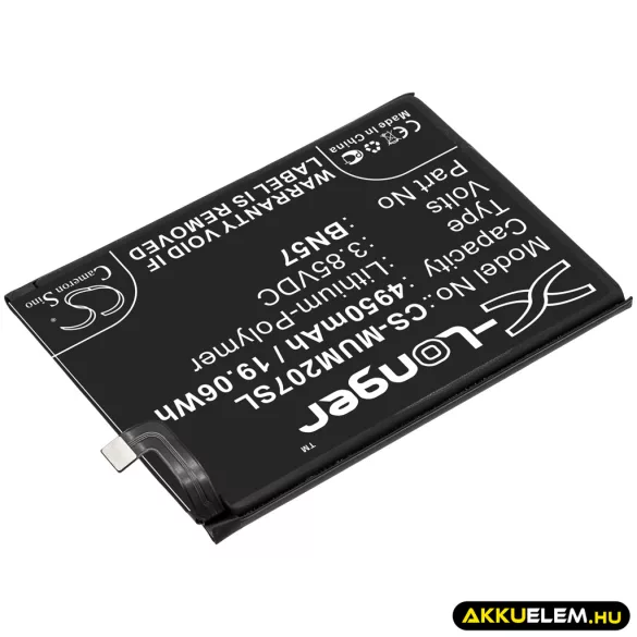 Utángyártott Poco mobil Li-Polymer akkumulátor 3.85V 4950mAh BN57 - CameronSino
