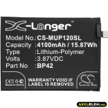 Utángyártott Xiaomi mobil Li-Polymer akkumulátor 3.87V 4100mAh BP42 - CameronSino