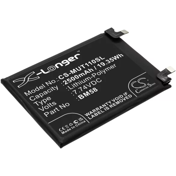 Utángyártott Xiaomi mobil Li-Polymer akkumulátor 7.74V 2500mAh BM58 - CameronSino