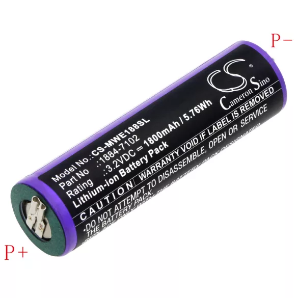 Utángyártott Wahl Borotva LiFePO4 akkumulátor 3.2V 1800mAh - CameronSino