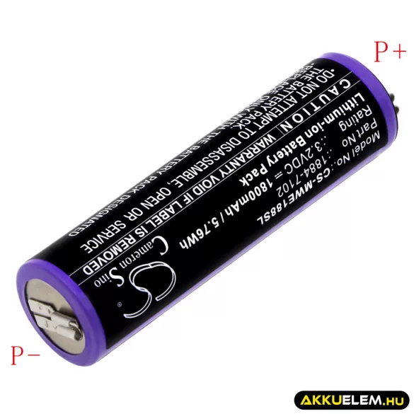 Utángyártott Wahl Borotva LiFePO4 akkumulátor 3.2V 1800mAh - CameronSino