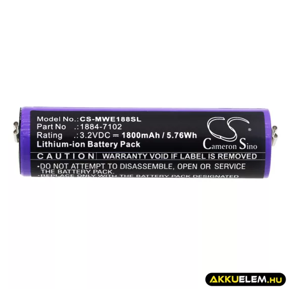 Utángyártott Wahl Borotva LiFePO4 akkumulátor 3.2V 1800mAh - CameronSino