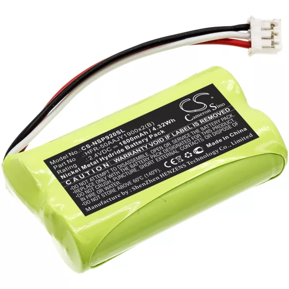 Utángyártott Nvidia Játékkonzol Ni-MH akkumulátor 2.4V 1800mAh HFR-50AAJY1900x2(B), HRLR15/51 - CameronSino