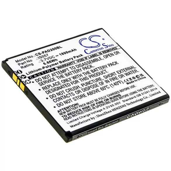 Utángyártott Pax Fizetési terminál Li-Polymer akkumulátor 3.7V 1800mAh IS057 - CameronSino