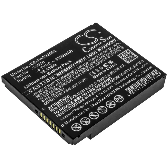 Utángyártott Pax Fizetési terminál Li-ion akkumulátor 3.7V 5250mAh IS900 - CameronSino