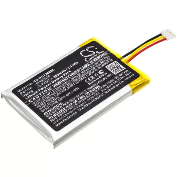 Utángyártott Phonak Vezeték nélküli fejhallgató Li-Polymer akkumulátor 3.7V 300mAh IP462539 - CameronSino