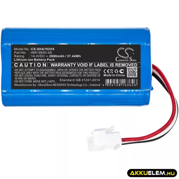 Utángyártott Severin Chill porszívó Li-ion akkumulátor 14.4V 2600mAh INR18650-4S - CameronSino