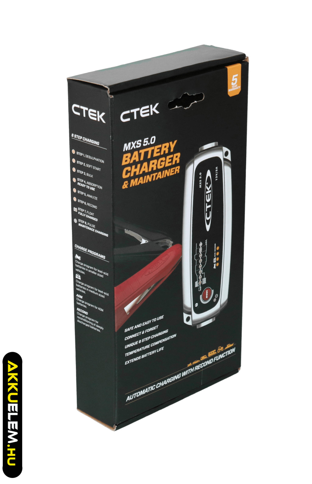 CTEK MXS 5.0 autó akkumulátor töltő karbantartó