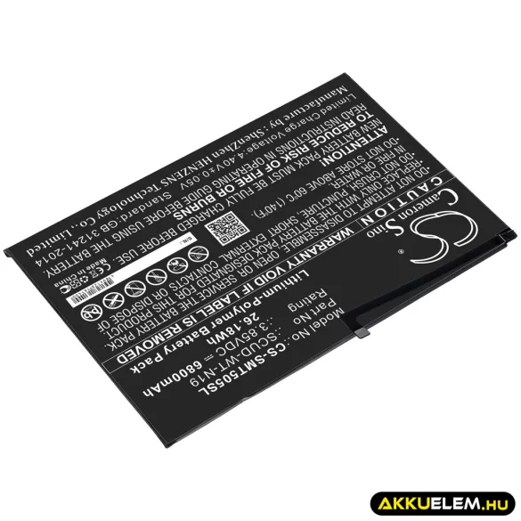 Utángyártott Samsung Tablet Li-Polymer akkumulátor 3.85V 6800mAh SCUD-WT-N19, GH81-19691A - CameronSino
