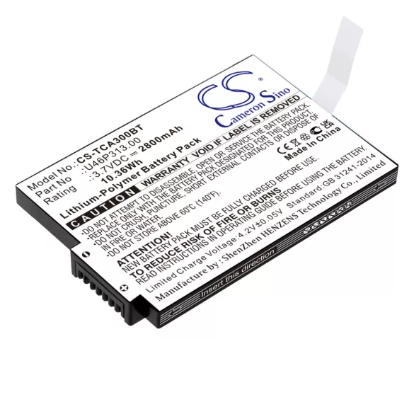 Utángyártott Technicolor Riasztó rendszer Li-Polymer akkumulátor 3.7V 2800mAh U46P313.00 - CameronSino