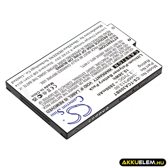 Utángyártott Technicolor Riasztó rendszer Li-Polymer akkumulátor 3.7V 2800mAh U46P313.00 - CameronSino