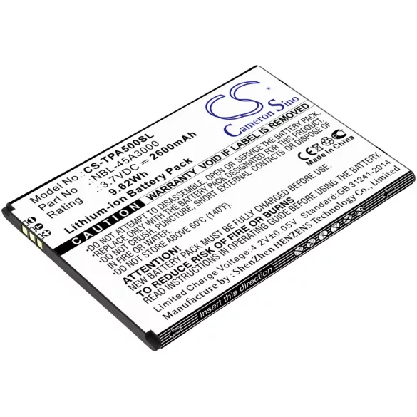 Utángyártott TP-Link mobil Li-ion akkumulátor 3.7V 2600mAh NBL-45A3000 - CameronSino