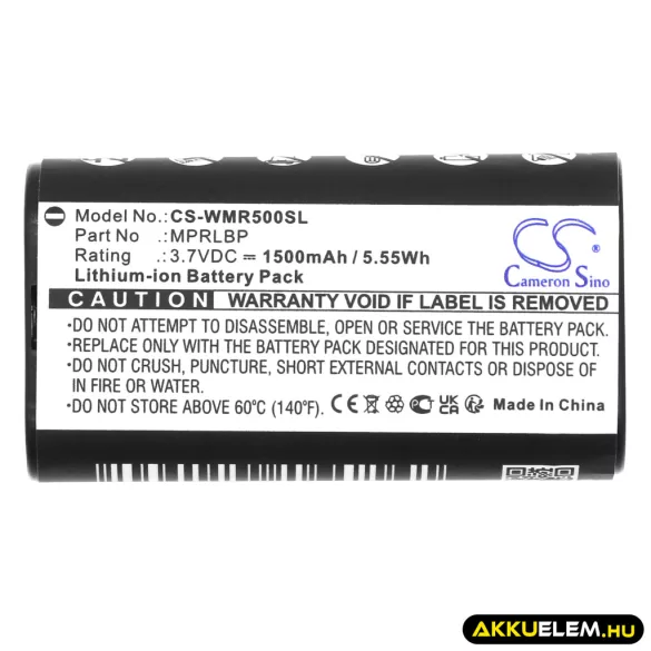 Utángyártott Wisycom Vezeték nélküli fejhallgató Li-ion akkumulátor 3.7V 1500mAh MPRLBP - CameronSino