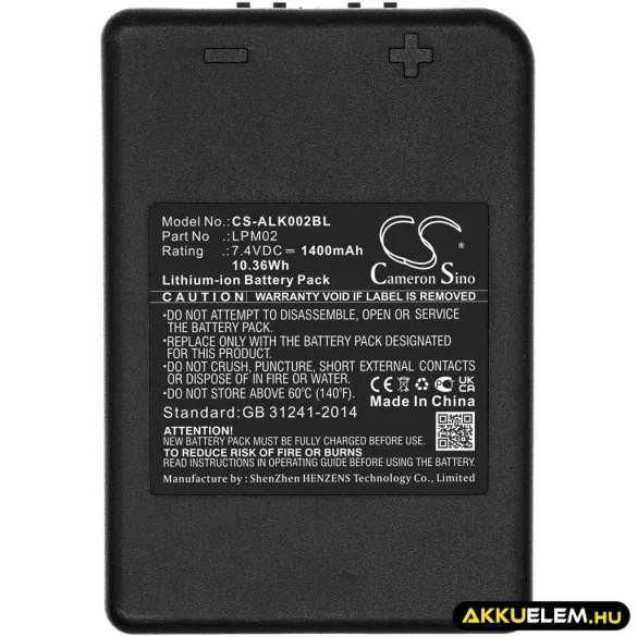 Utángyártott Autec Daru távirányító Li-ion akkumulátor 7.4V 1400mAh LPM02, R0BATT00E08A0 - CameronSino