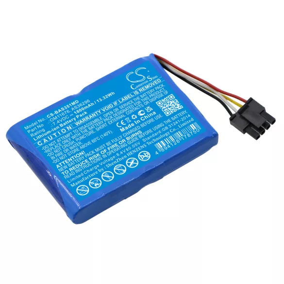 Utángyártott Baxter Healthcare Orvosi Li-ion akkumulátor 7.4V 1800mAh OM11676, AS36296 - CameronSino