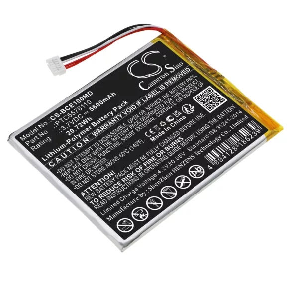 Utángyártott Biocare Orvosi Li-Polymer akkumulátor 3.7V 5600mAh PTC5576110 - CameronSino