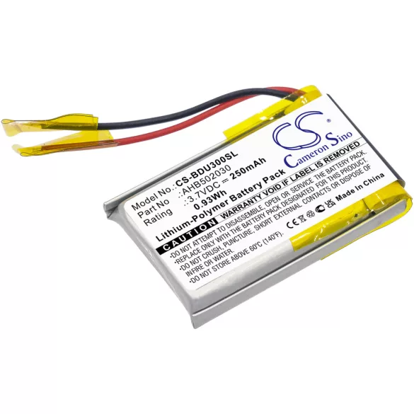 Utángyártott Teufel Vezeték nélküli fejhallgató Li-Polymer akkumulátor 3.7V 250mAh 502030 - CameronSino