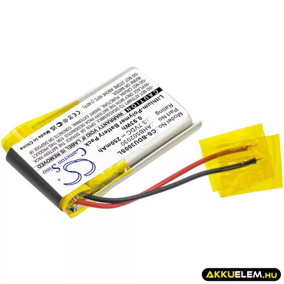 Utángyártott Teufel Vezeték nélküli fejhallgató Li-Polymer akkumulátor 3.7V 250mAh 502030 - CameronSino