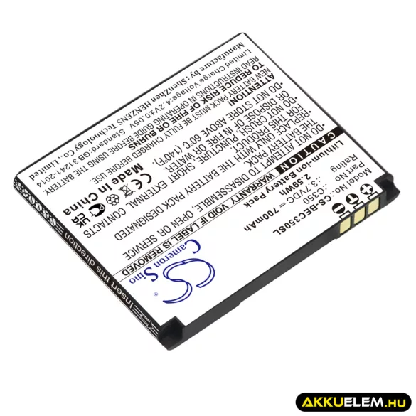 Utángyártott Bea-fon mobil Li-ion akkumulátor 3.7V 700mAh C350 - CameronSino