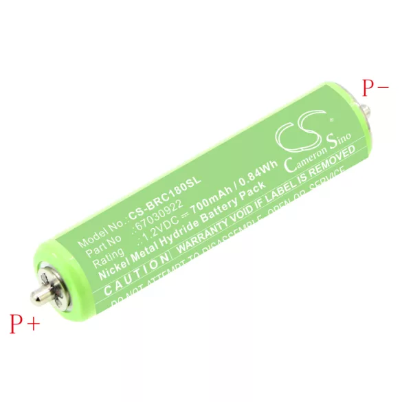 Utángyártott Braun Borotva Ni-MH akkumulátor 1.2V 700mAh 67030922, 67030368 - CameronSino