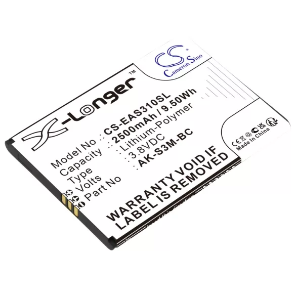 Utángyártott Emporia mobil Li-Polymer akkumulátor 3.8V 2500mAh AK-S3M-BC - CameronSino