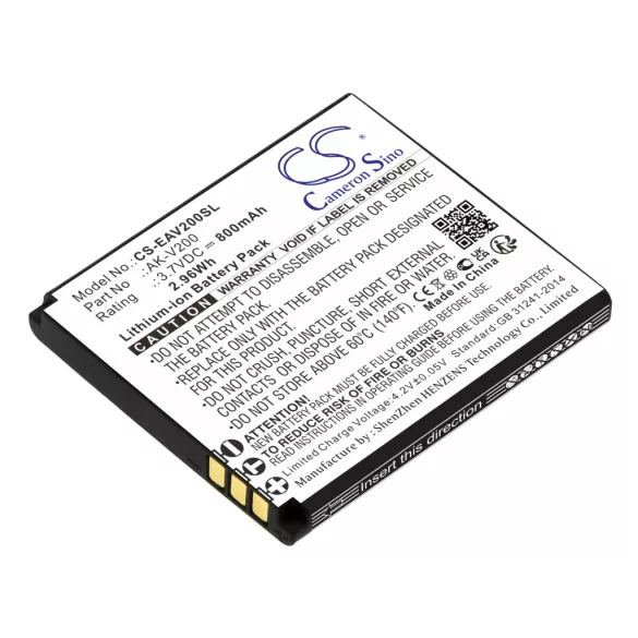 Utángyártott Emporia mobil Li-ion akkumulátor 3.7V 800mAh AK-V200 - CameronSino
