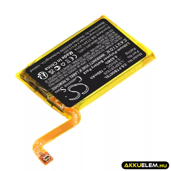 Utángyártott FitBit Okosóra Li-Polymer akkumulátor 3.85V 160mAh LSSP281928, SP281928SF - CameronSino