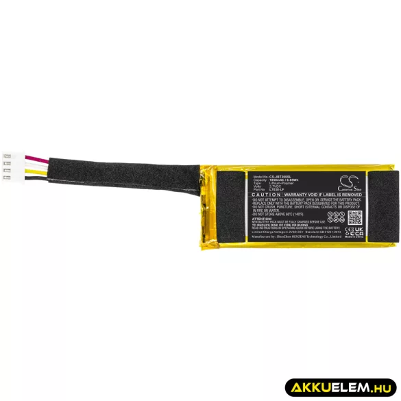 Utángyártott JBL hangszóró Li-Polymer akkumulátor 3.7V 1850mAh L0738-LF - CameronSino