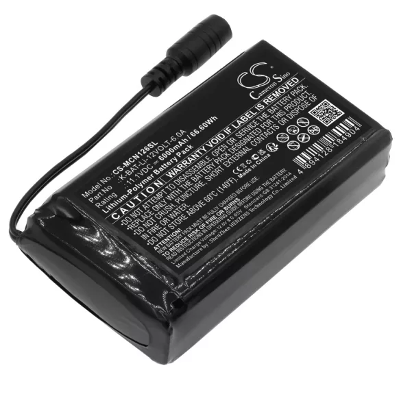 Utángyártott Macna fűtött ruha Li-Polymer akkumulátor 11.1V 6000mAh K-BAT-Li-12VOLT-6.0A - CameronSino