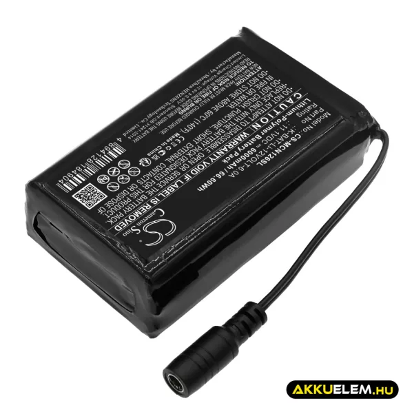 Utángyártott Macna fűtött ruha Li-Polymer akkumulátor 11.1V 6000mAh K-BAT-Li-12VOLT-6.0A - CameronSino