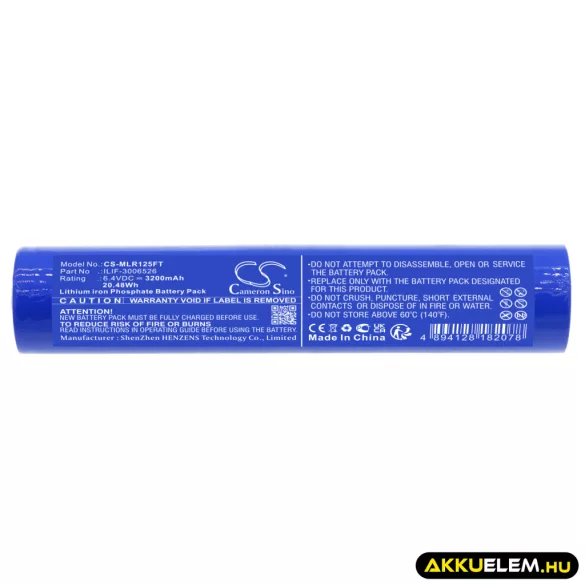 Utángyártott Maglite Zseblámpa LiFePO4 akkumulátor 6.4V 3200mAh ILIF-3006526 - CameronSino