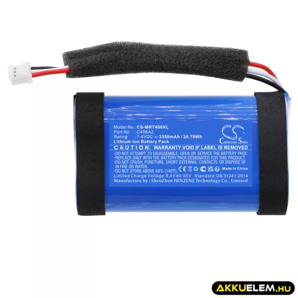 Utángyártott Marshall hangszóró Li-ion akkumulátor 7.4V 3350mAh C406A2, C406A2-2 - CameronSino