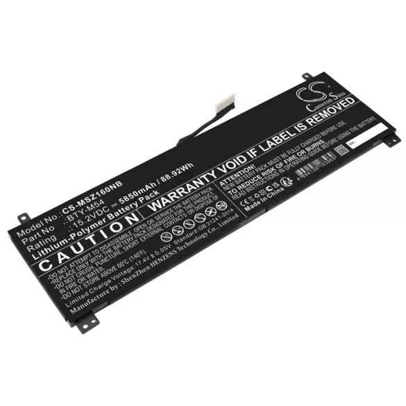 Utángyártott MSI laptop Li-Polymer akkumulátor 15.2V 5850mAh BTY-M54 - CameronSino