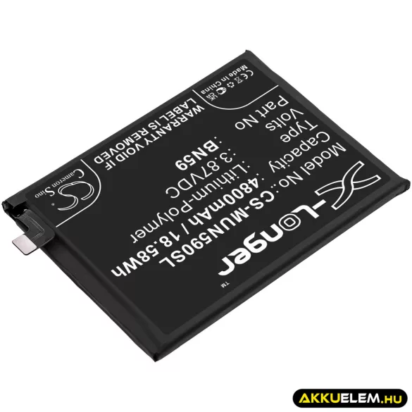 Utángyártott Redmi mobil Li-Polymer akkumulátor 3.87V 4800mAh BN59 - CameronSino