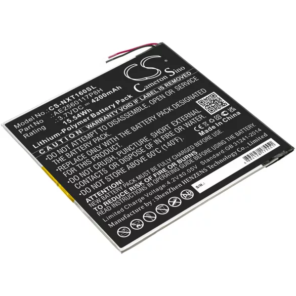 Utángyártott Nextbook Tablet Li-Polymer akkumulátor 3.7V 4200mAh AE2560117P8H - CameronSino