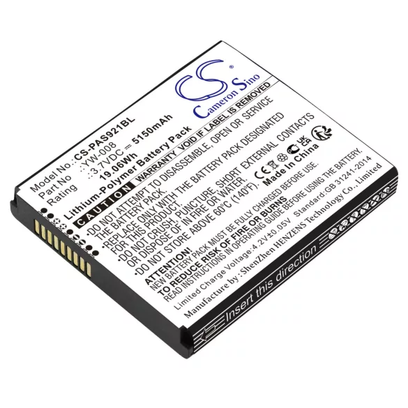 Utángyártott Pax Fizetési terminál Li-Polymer akkumulátor 3.7V 5150mAh YW-008 - CameronSino