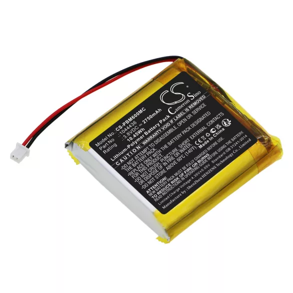 Utángyártott Pyle Testkamera Li-Polymer akkumulátor 3.8V 2750mAh 1044436 - CameronSino