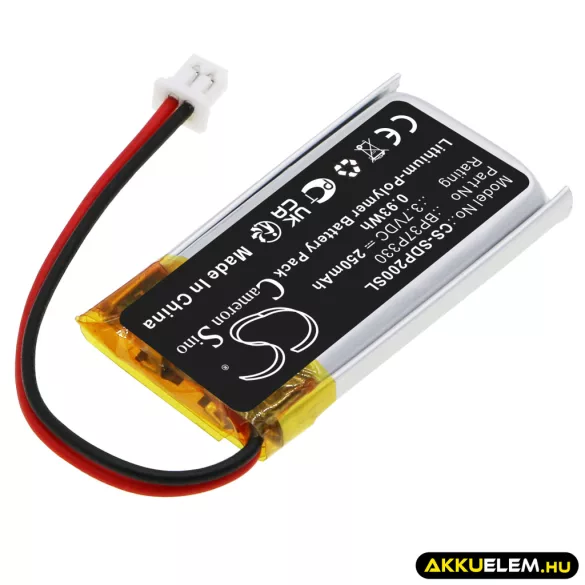 Utángyártott Dogtra Kutyanyakörv Li-Polymer akkumulátor 3.7V 250mAh BP37P330 - CameronSino
