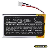 Utángyártott Sennheiser Vezeték nélküli fejhallgató Li-Polymer akkumulátor 3.7V 600mAh AHB622540N1, CP-SN40 - CameronSino