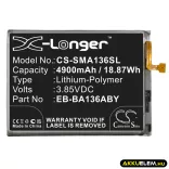 Utángyártott Samsung mobil Li-Polymer akkumulátor 3.85V 4900mAh EB-BA136ABY, GH82-27431A - CameronSino