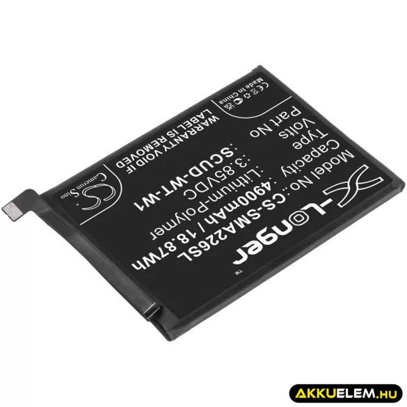 Utángyártott Samsung mobil Li-Polymer akkumulátor 3.85V 4900mAh SCUD-WT-W1, WT-S-W1 - CameronSino
