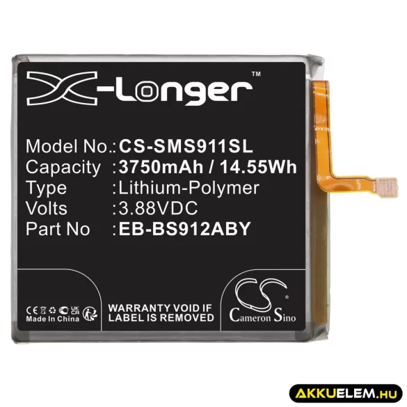 Utángyártott Samsung mobil Li-Polymer akkumulátor 3.88V 3750mAh EB-BS912ABY - CameronSino