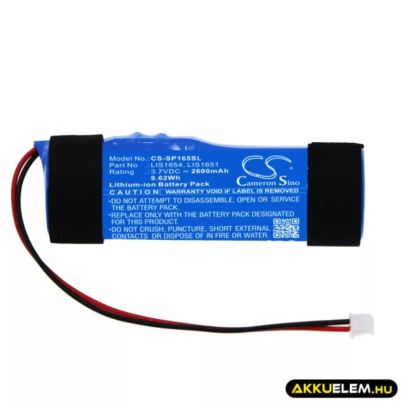 Utángyártott Sony Játékkonzol Li-ion akkumulátor 3.7V 2600mAh LIS1654, LIS1651 - CameronSino